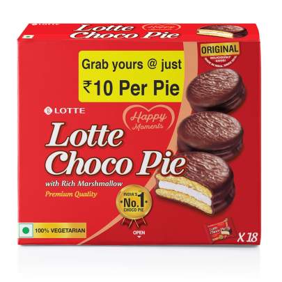 Lotte Choco Pie,Chocolate 450G/414G (Weight May Vary)