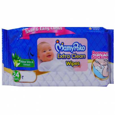 MAMYPOKO EXTRA CLEAN WIPES 24 SHEETS