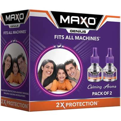 Maxo Genius Mosquito Repellent - 80% Stronger With Calming Aroma, 90 ml (Pack of 2)