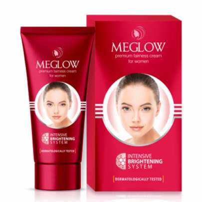 Meglow Fairness Face Cream 30 g |Paraben Free |Enriched with Aloe Vera Extract, Cucumber Extracts and Vitamin E for Soft, Glowing & Radiance Skin