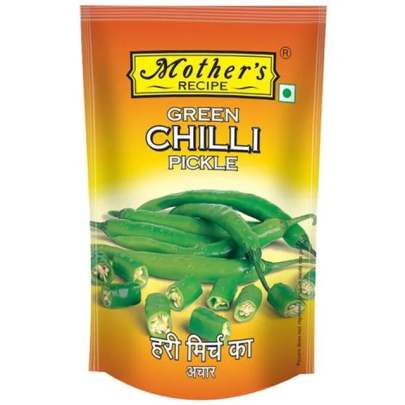 Mother's Recipe Pickle - Green Chilli, 200 g Pouch