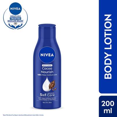 Nivea Cocoa Nourish Moisturising Body Lotion for Dry Skin, 200 ml