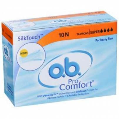 O.B PRO COMFORT 10N TAMPONS SUPER FOR HEAVY FIOW