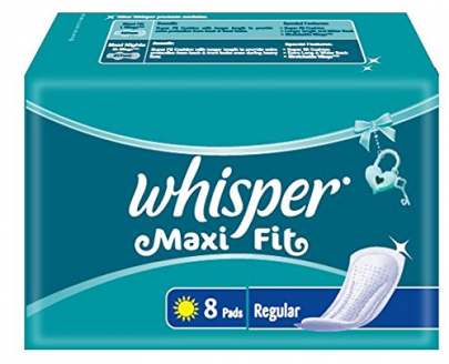 P AND G WHISPER MAXI FIT REGULAR 8 PADS