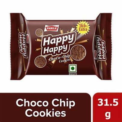 PARLE - HAPPY HAPPY CHOCO CHIPS COOKIES BISCUITS , 31.5 gm