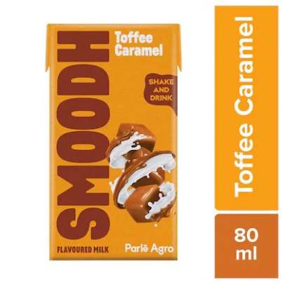 Parle Agro Smoodh Toffee Caramel Flavoured Milk 80 ml (Tetra Pak)