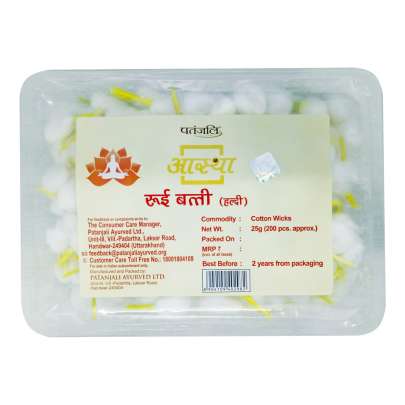 Patanjali Aastha Cotton Wicks , 25 g 