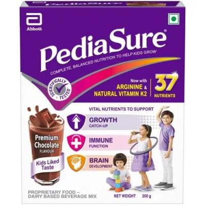 Pediasure Health & Nutrition Drink Powder - Chocolate Flavour, Nutrition For Kids Growth, 200 g Box