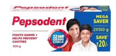 Pepsodent 12Hr Germicheck Toothpaste, 150 g (Pack of 2)