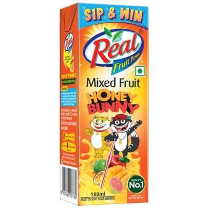 Real Fruit Power Juice - Mixed Fruit, Honey Bunny, 180 ml