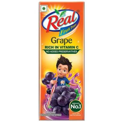 Real Grape Fruit Juice, 180 ml