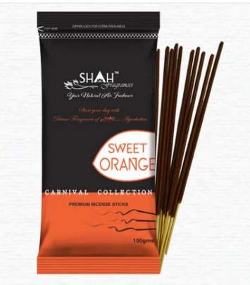 Shah Fragrances Sweet Orange Premium Zipper Incense Sticks