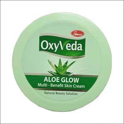 Simco Oxyveda Aloe Glow Multi-Benefit Skin Cream, 800 ml | Moisturizing Skin Cream for Women & Men | For Skin Moisturization & Nourishment