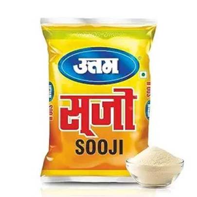Uttam Sooji, Suji Rava (1kg) Fresh, Superfine Authentic Semolina for Delicious Breakfasts, Snacks, and Traditional Sweets Perfect in Taste & Texture H
