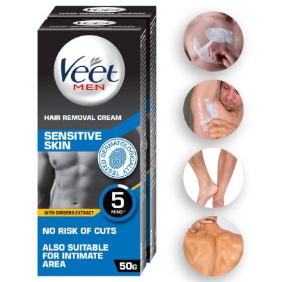 Veet Hair Removal Cream for Men, Sensitive Skin, 50g