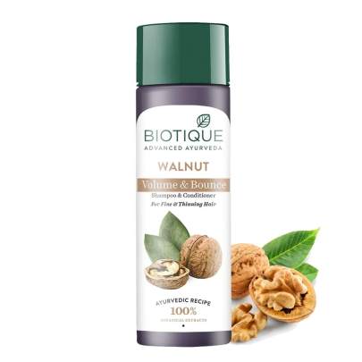 biotique  Walnut Volume & Bounce Shampoo And Conditioner 120ml