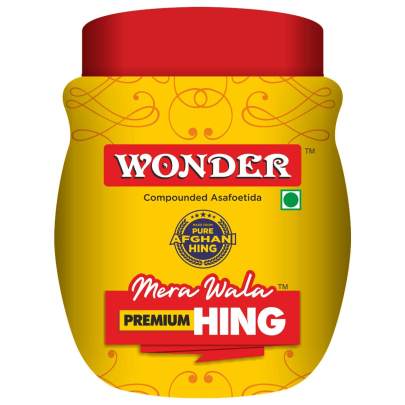 Wonder Mera Wala Premium Compounded Hing – 100 Grams/Pure Asafoetida Powder/Pure Afghani Strong Hing/Aromatic & Flavourful Hing Powder/No Preservative