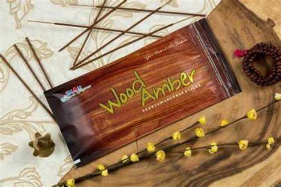 Wood Amber Premium Incense Sticks Agarbatti , 120 g