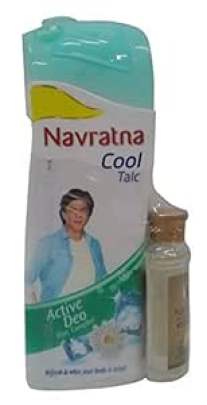 avratna Cool Talc - Active Deo (With Free Almond Cool Oil 20ml), 100g Promo Pack