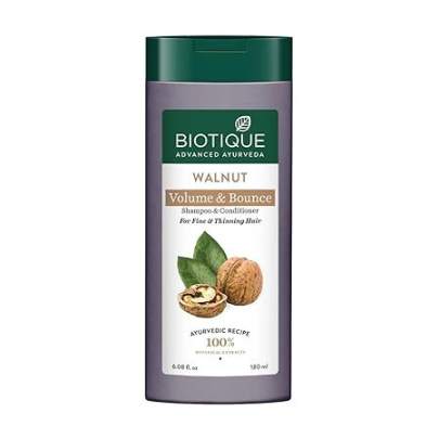biotique Walnut Volume & Bounce Shampoo And Conditioner  180ml